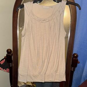 New York & Company Cream Tank Top